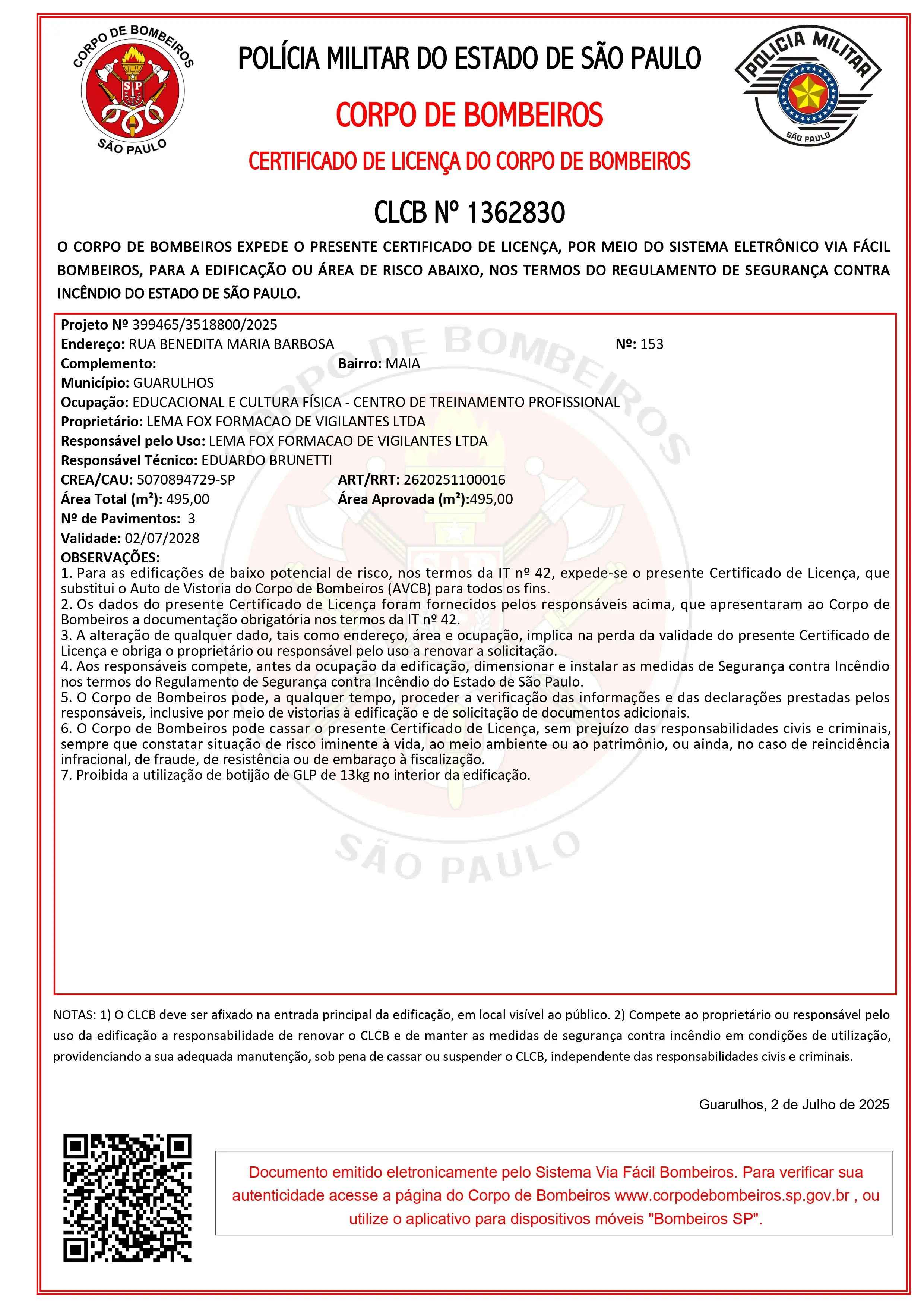 CERTIFICADO CLCB